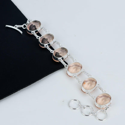 Pink Morganite Gemstone Bracelet