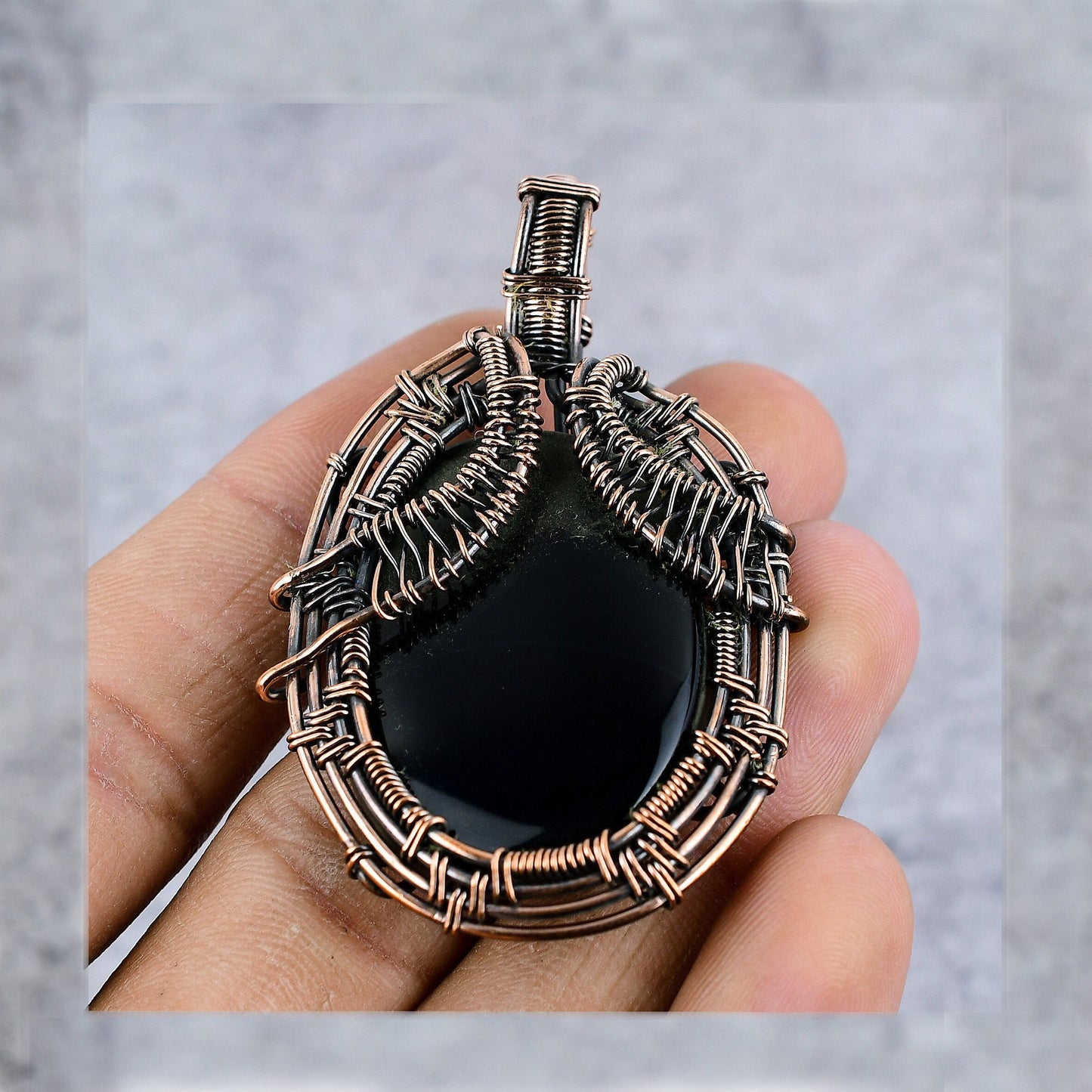 Black Onyx Gemstone Pendant