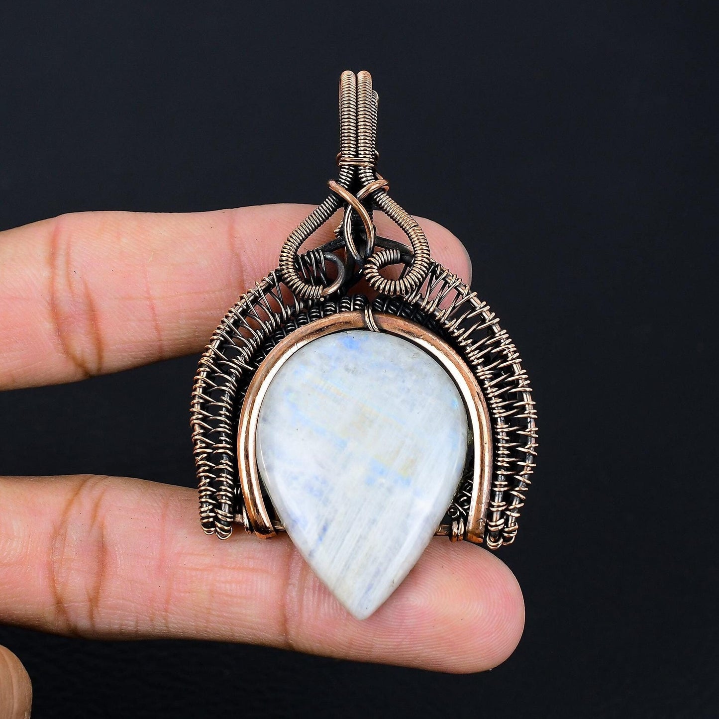 Rainbow Moonstone Gemstone Pendant
