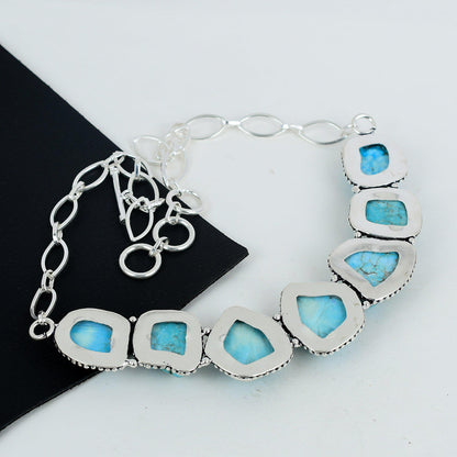Blue Turquoise Gemstone Necklace