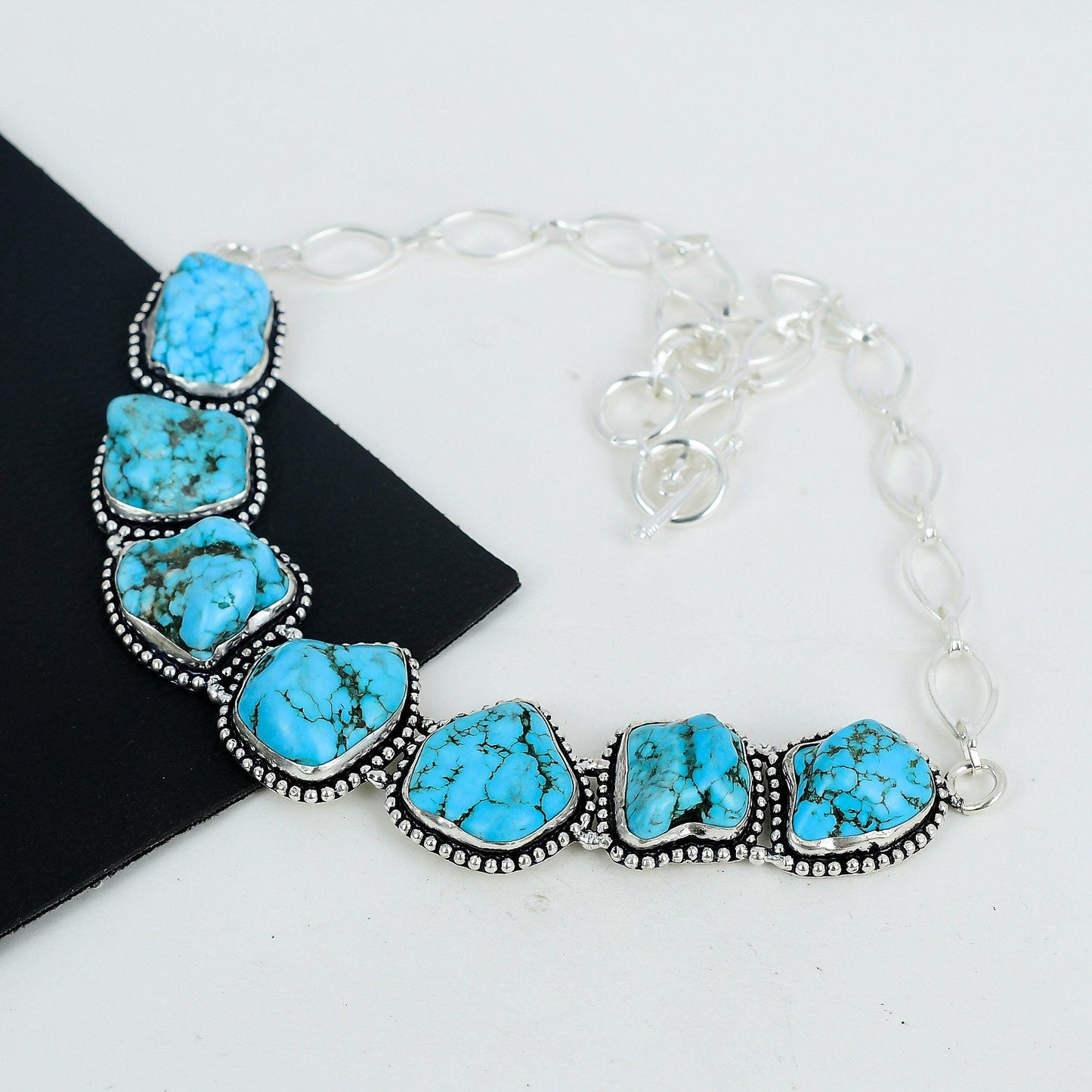 Blue Turquoise Gemstone Necklace