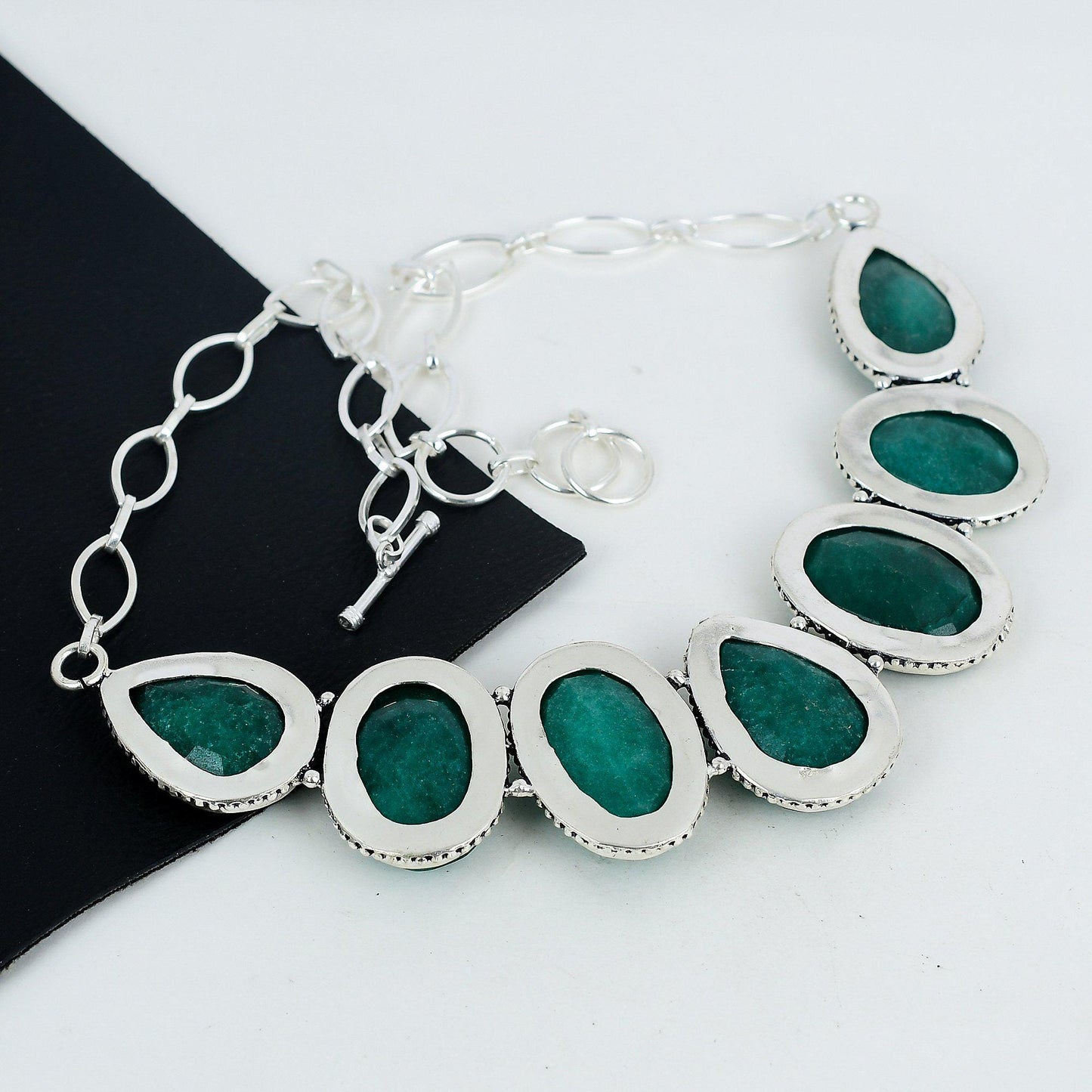 Emerald Green Sterling Silver Necklace