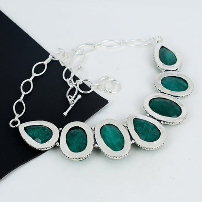 Emerald Green Sterling Silver Necklace