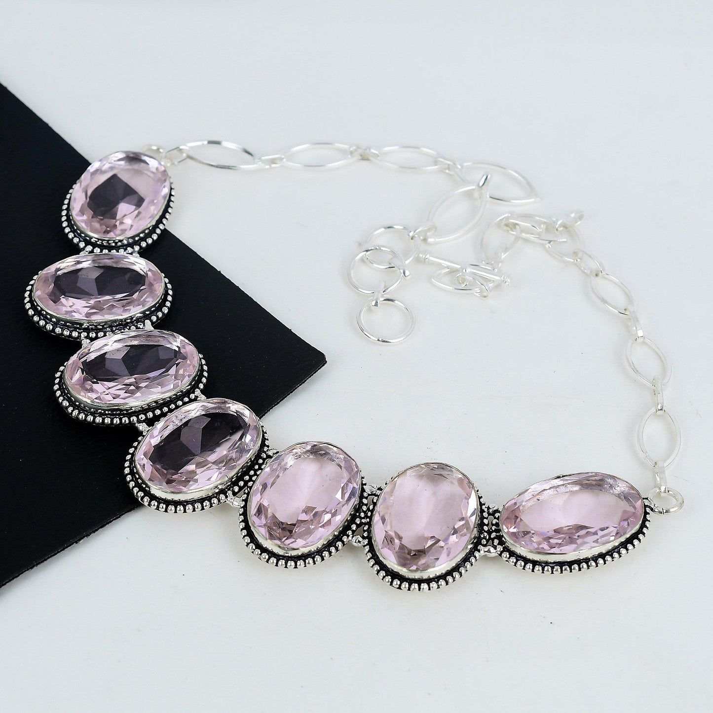 Pink Kunzite Gemstone Necklace
