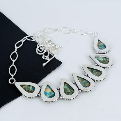 Silver Sea Sediment Gemstone Necklace