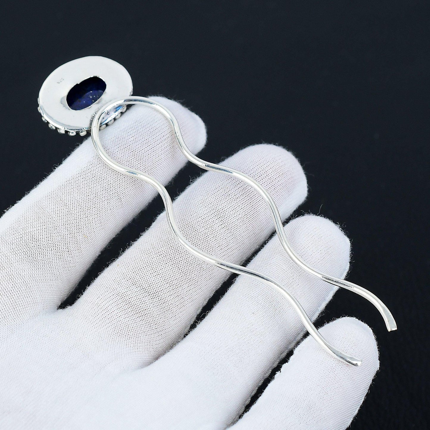 Blue Lapis Lazuli Gemstone Hair Pin
