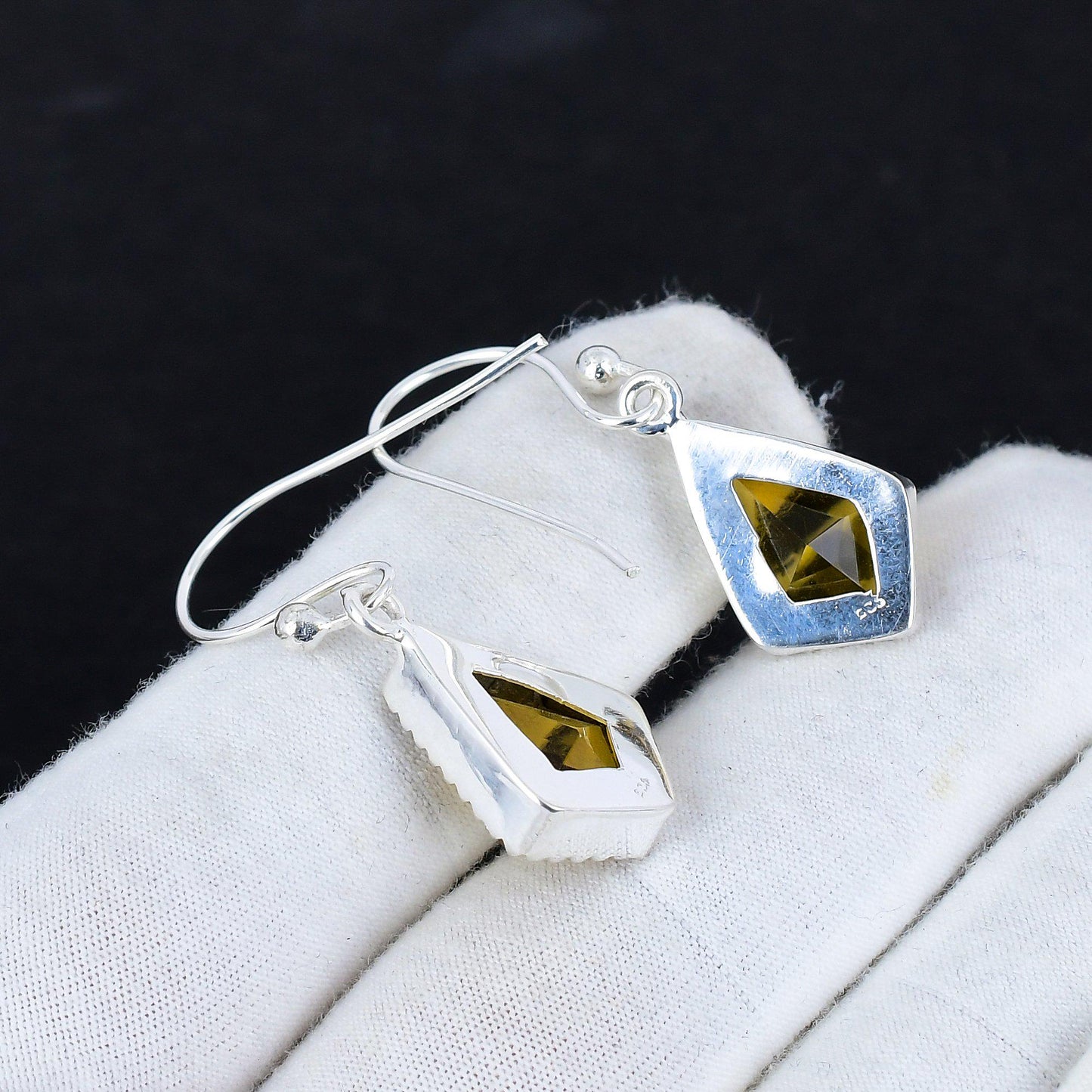 Yellow Citrine Kite Earrings