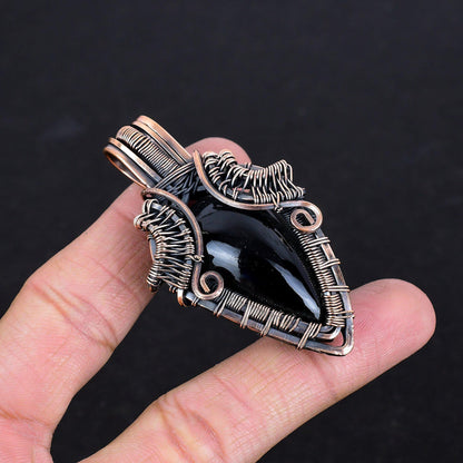Black Obsidian Gemstone Pendant