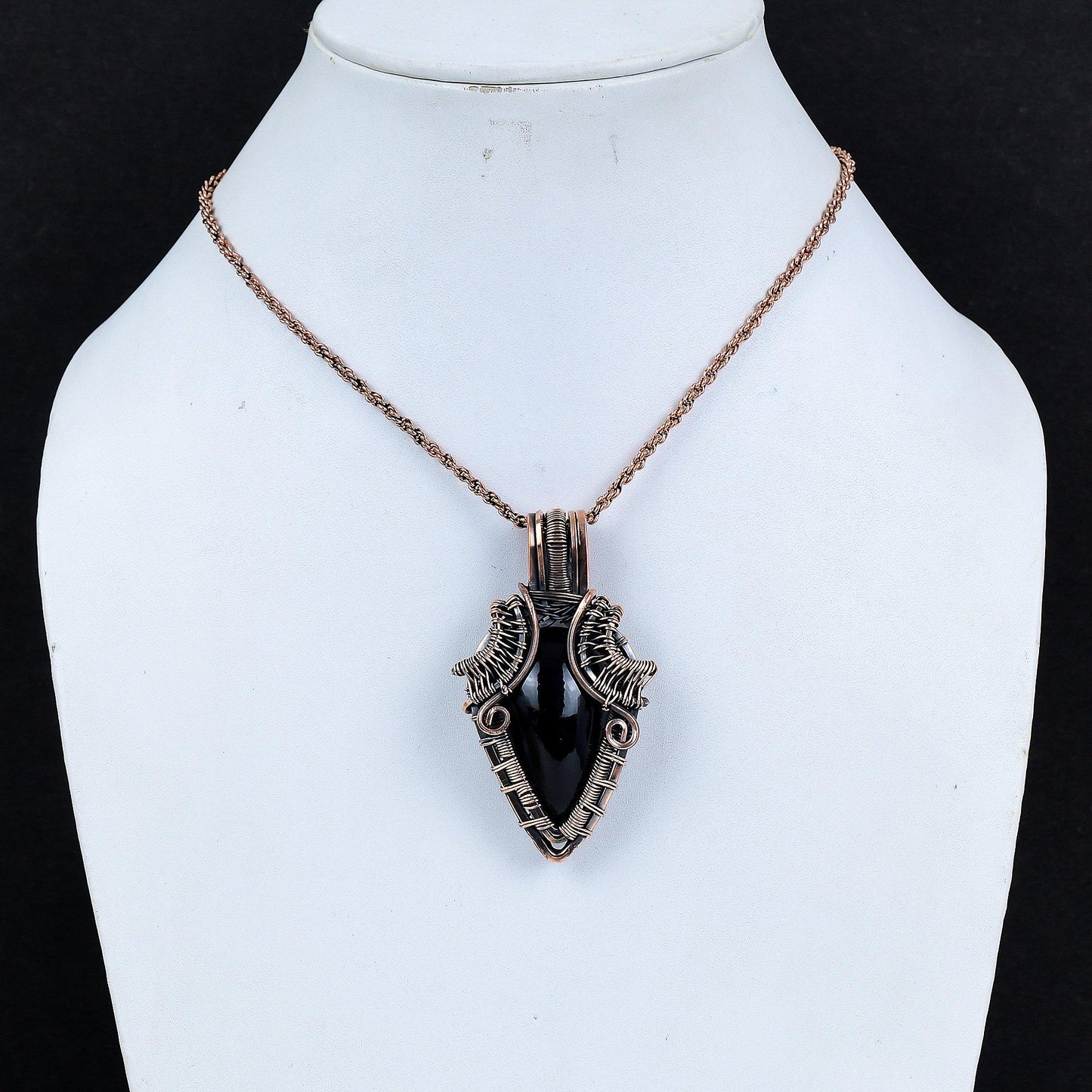 Black Obsidian Gemstone Pendant