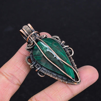 Green Malachite Gemstone Pendant