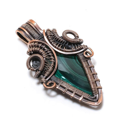 Green Malachite Gemstone Pendant