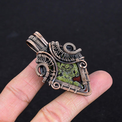 Green Bloodstone Gemstone Pendant