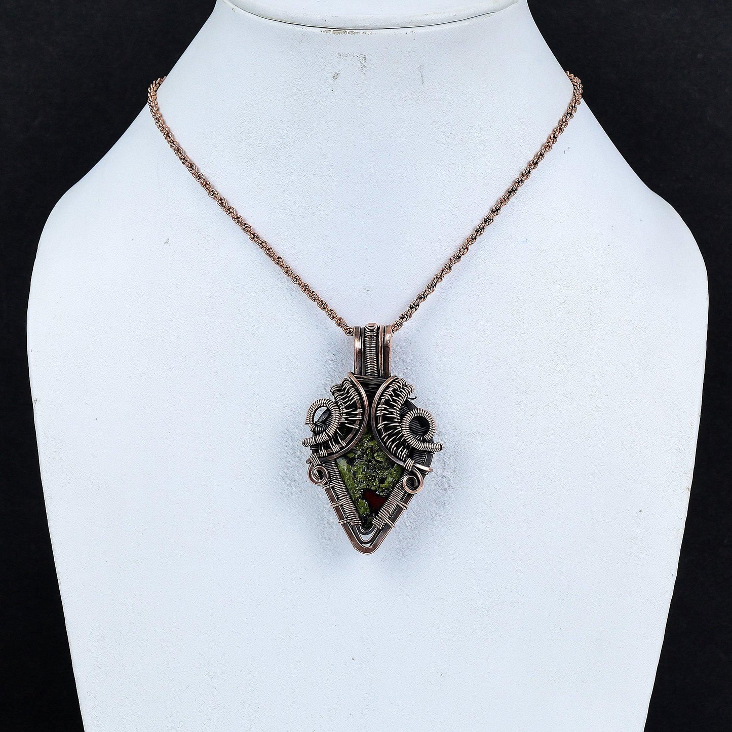 Green Bloodstone Gemstone Pendant