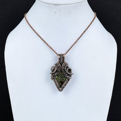 Green Bloodstone Gemstone Pendant
