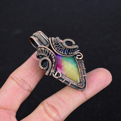 Rainbow Solar Quartz Gemstone Pendant