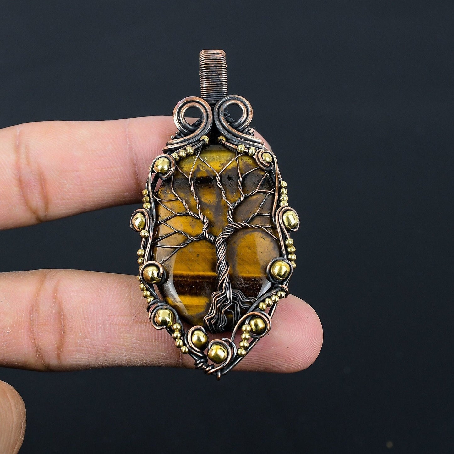 Golden Tiger Eye Gemstone Pendant