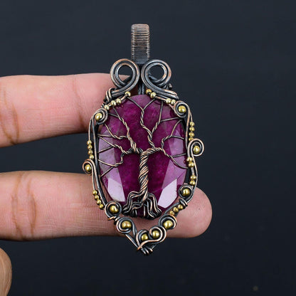 Kashmir Red Ruby Gemstone Pendant