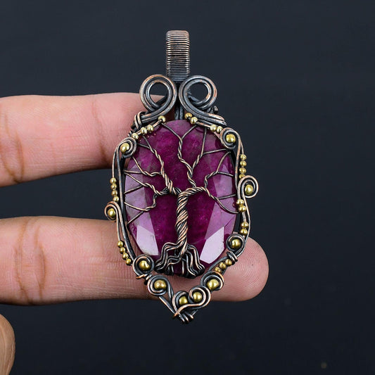 Kashmir Red Ruby Gemstone Pendant