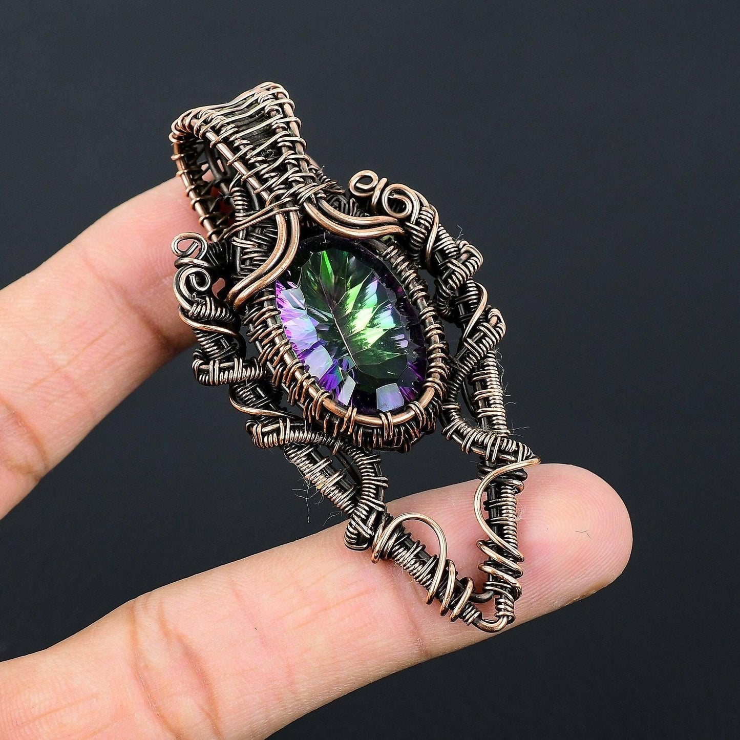 Rainbow Mystic Topaz Gemstone Pendant
