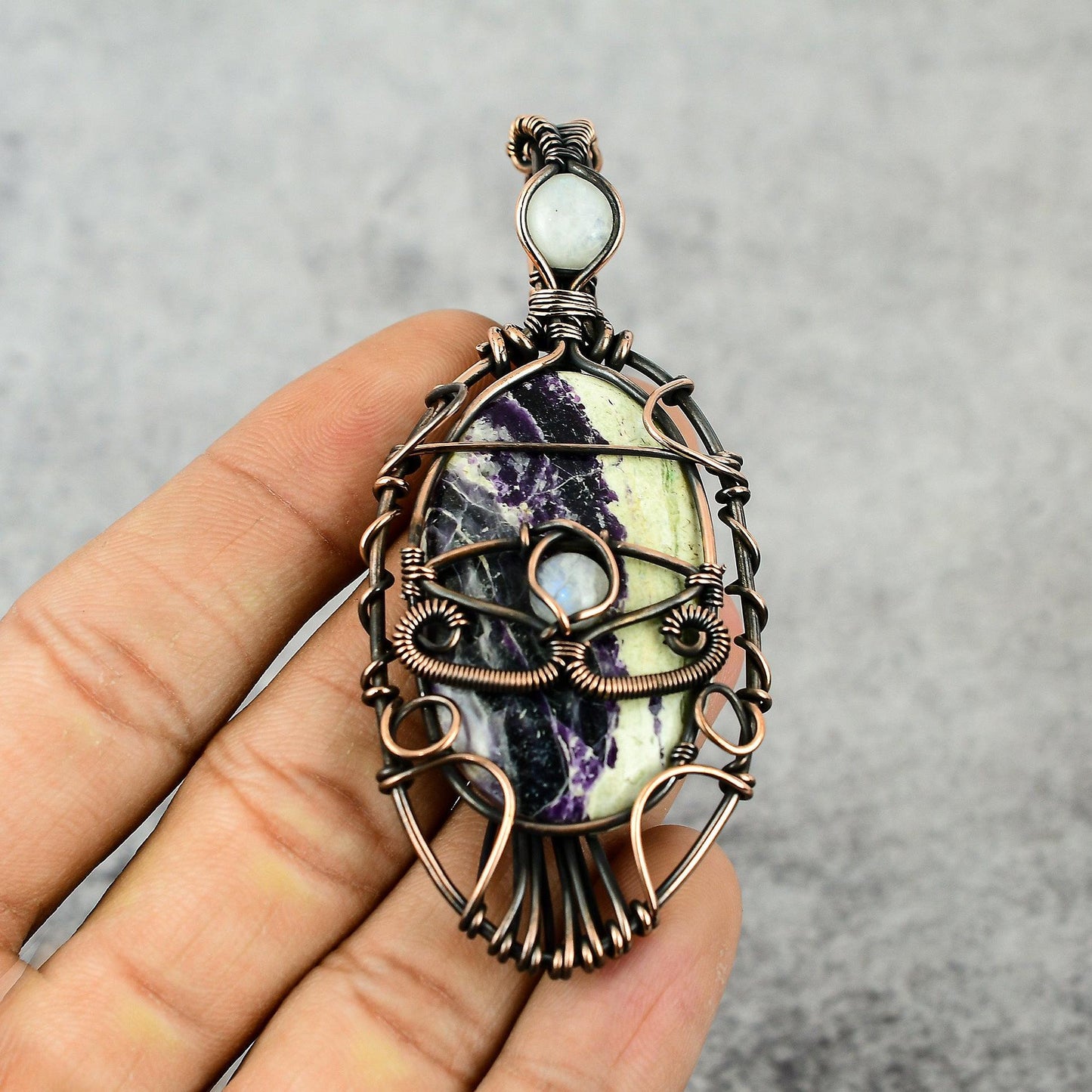 Purple Kammererite Gemstone Pendant