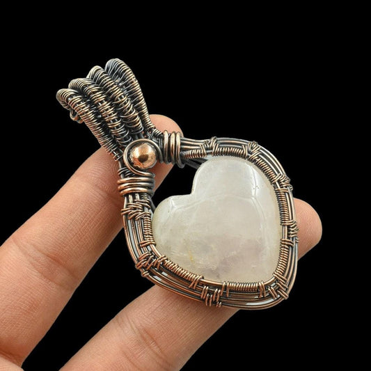 Pink Rose Quartz Gemstone Pendant
