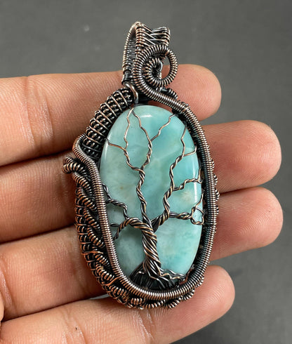 Blue Larimar Gemstone Pendant