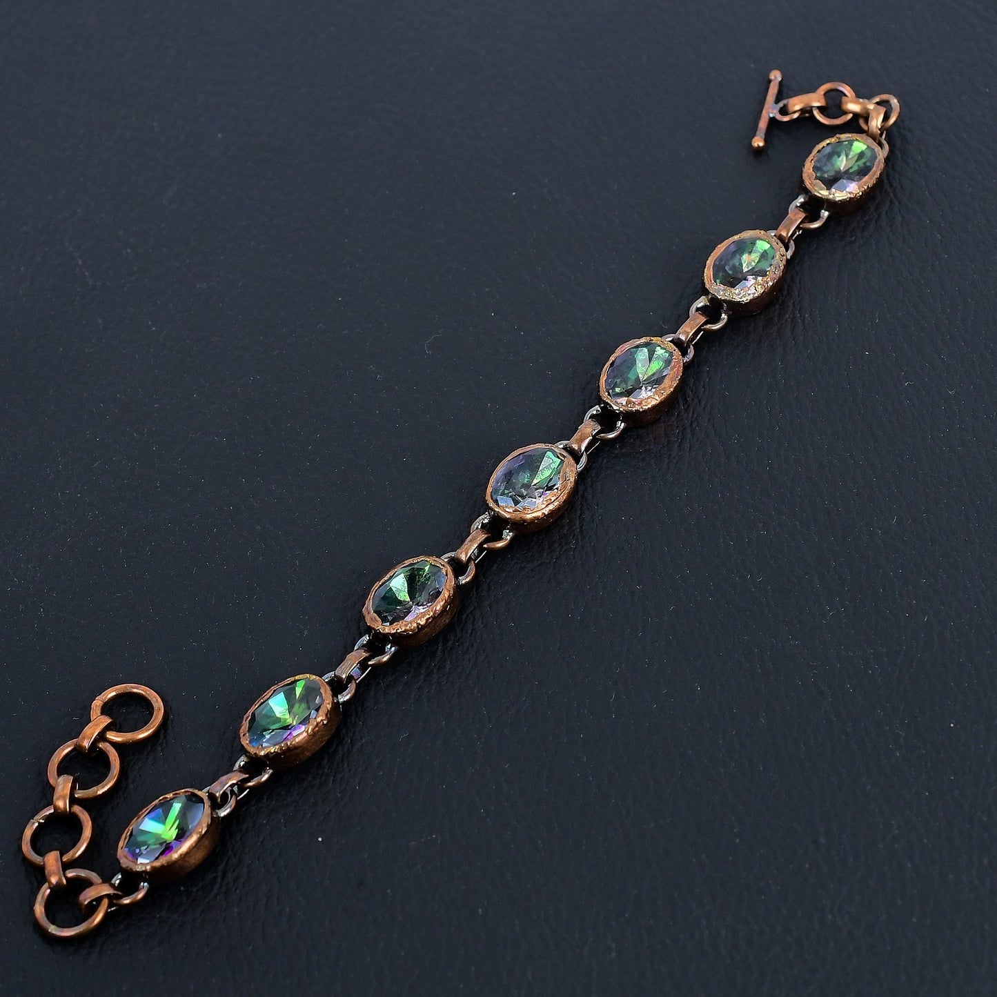 Rainbow Mystic Topaz Gemstone Bracelet