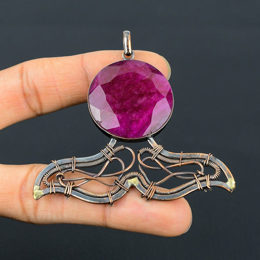 Red Ruby Gemstone Pendant