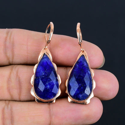Blue Sapphire Gemstone Earrings
