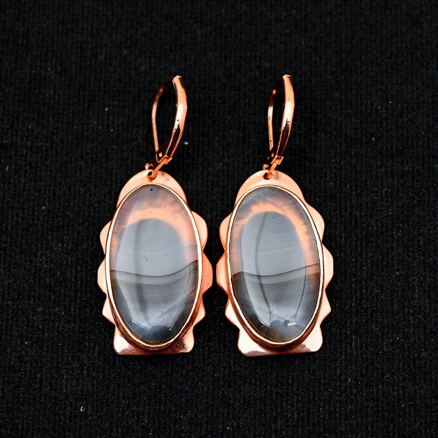 Brown Montana Agate Gemstone Earrings