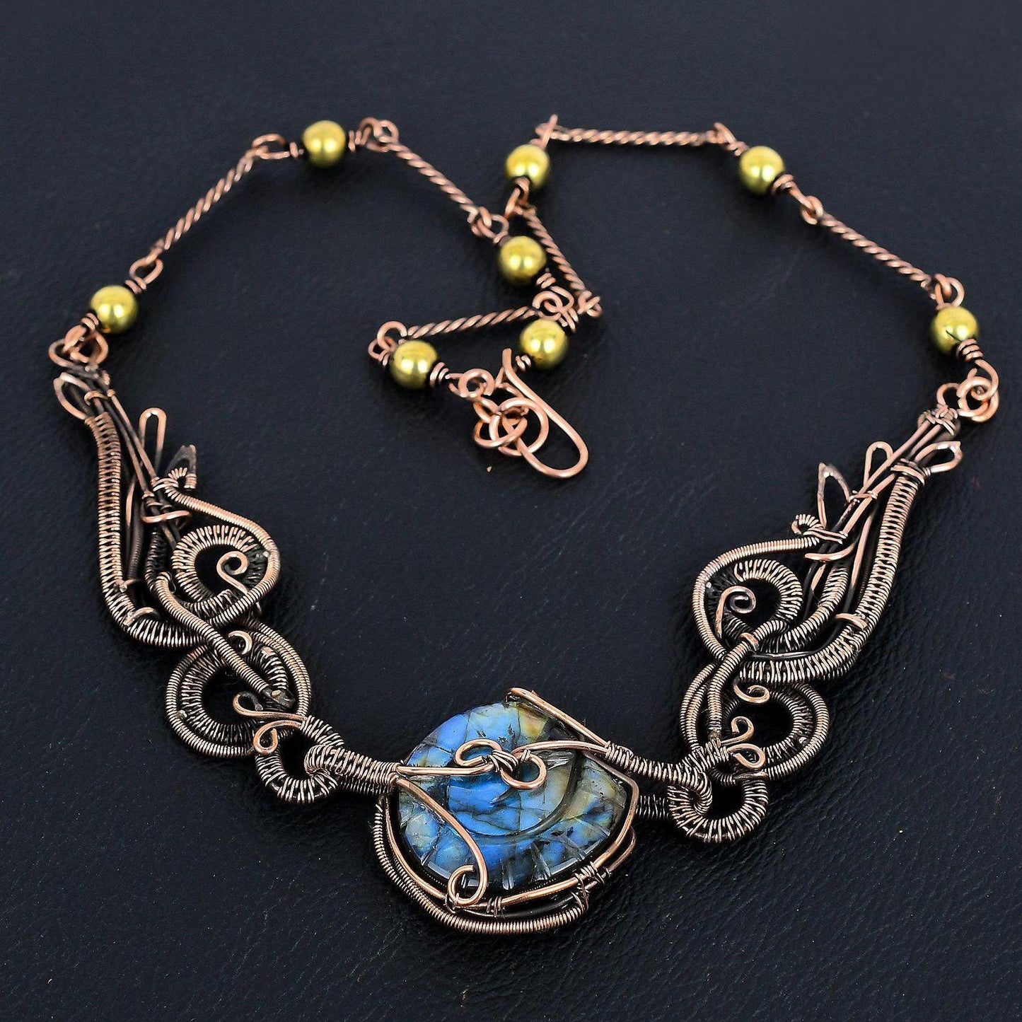 Blue Labradorite Gemstone Necklace
