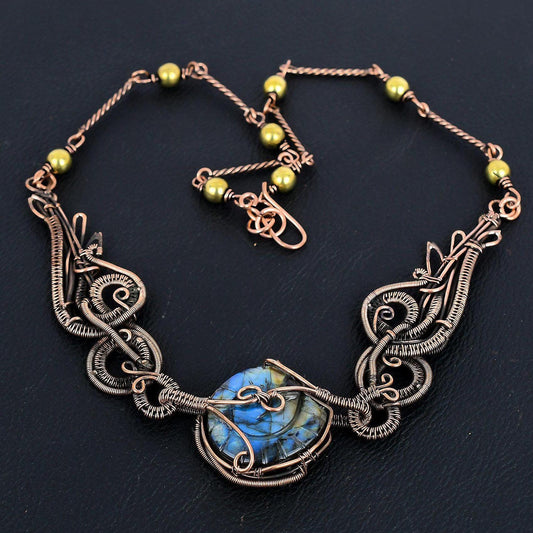 Blue Labradorite Gemstone Necklace