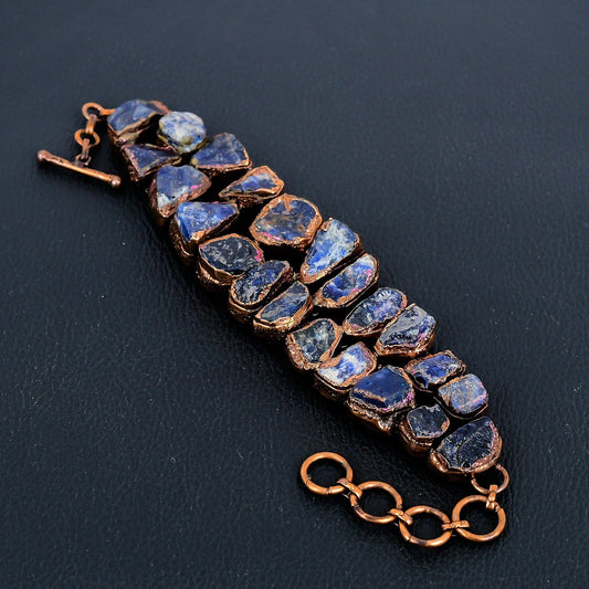 Blue Tanzanite Gemstone Copper Bracelet