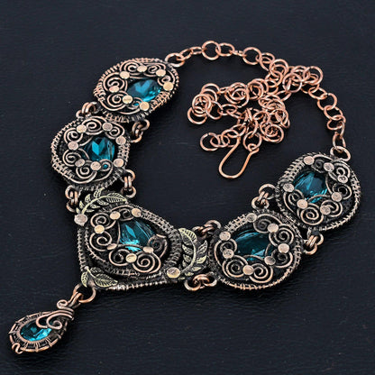 Swiss Blue Topaz Gemstone Necklace
