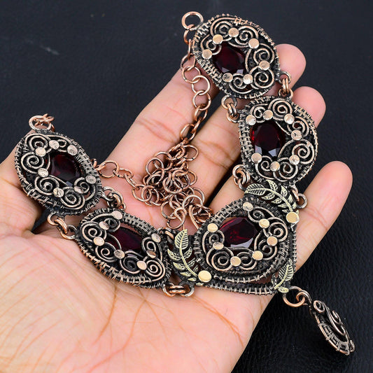 Red Garnet Gemstone Necklace