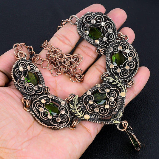 Green Peridot Gemstone Necklace