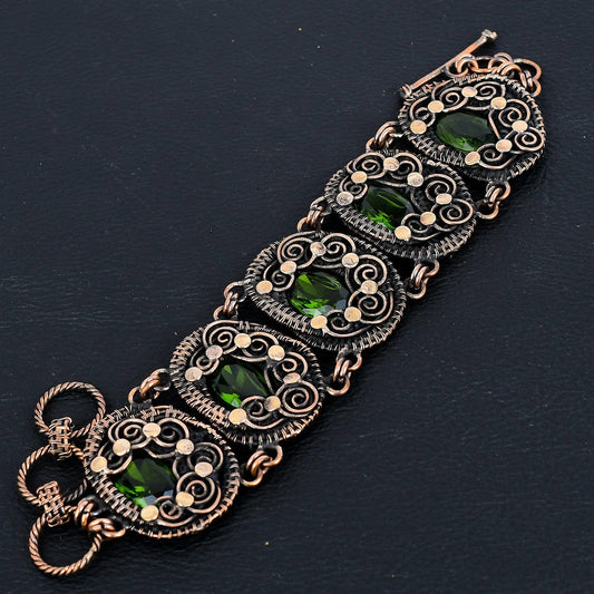 Green Peridot Gemstone Bracelet