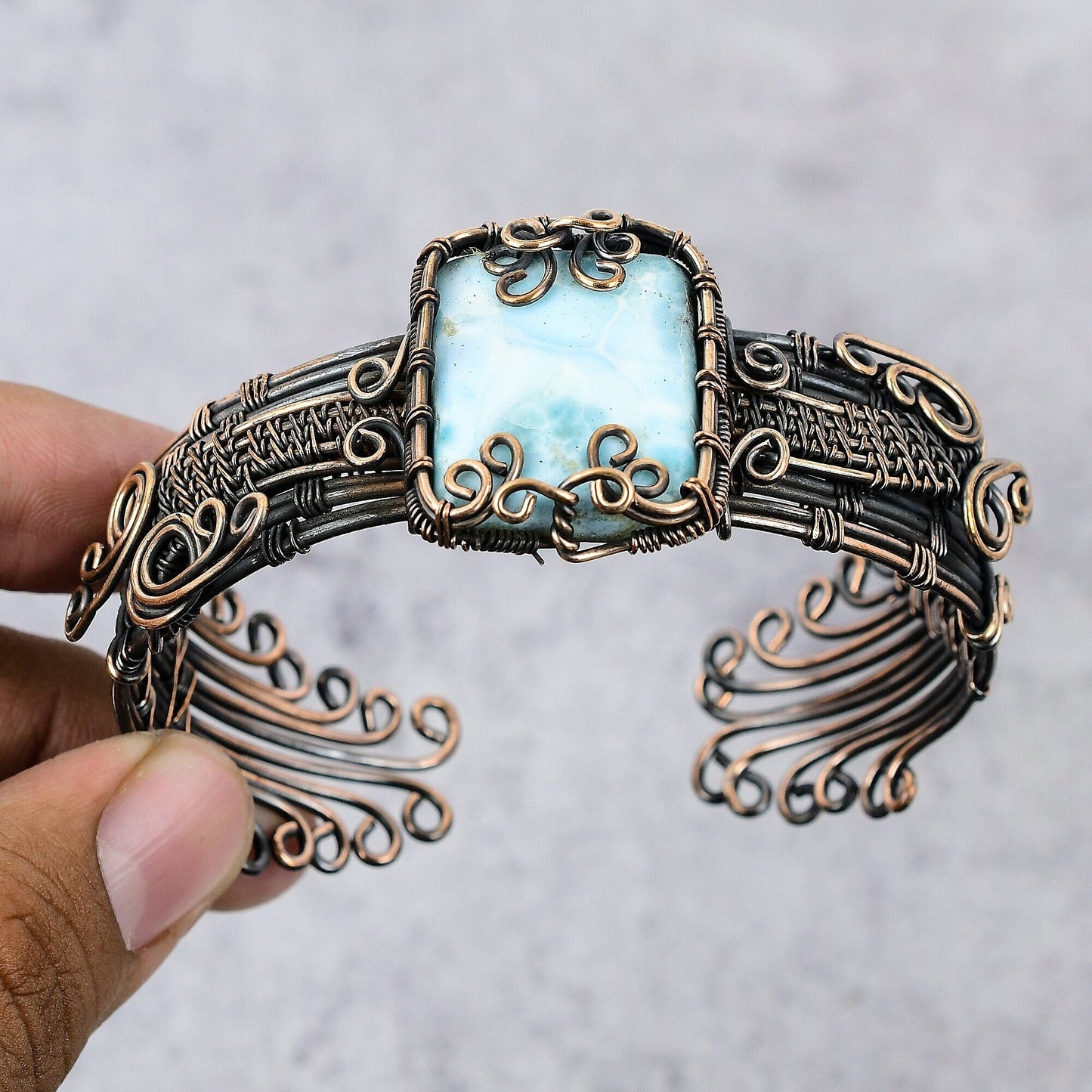 Blue Larimar Gemstone Bracelet