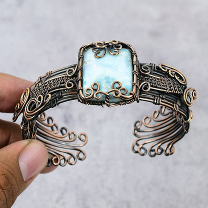 Blue Larimar Gemstone Bracelet