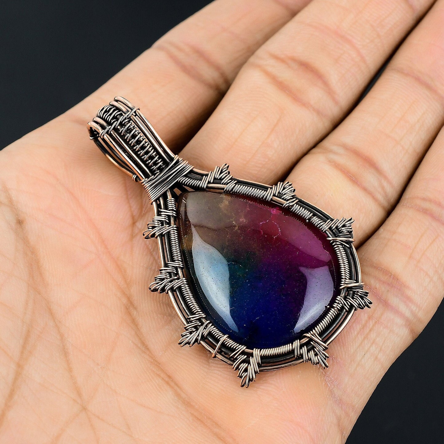 Rainbow Solar Quartz Gemstone Pendant
