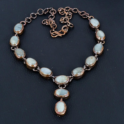 Blue Aquamarine Gemstone Necklace