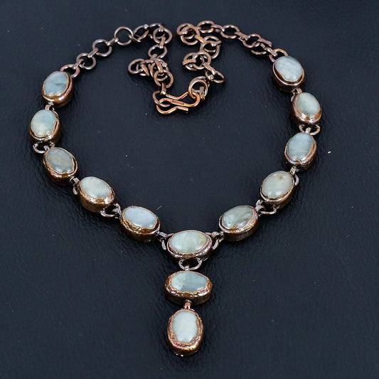 Blue Aquamarine Gemstone Necklace