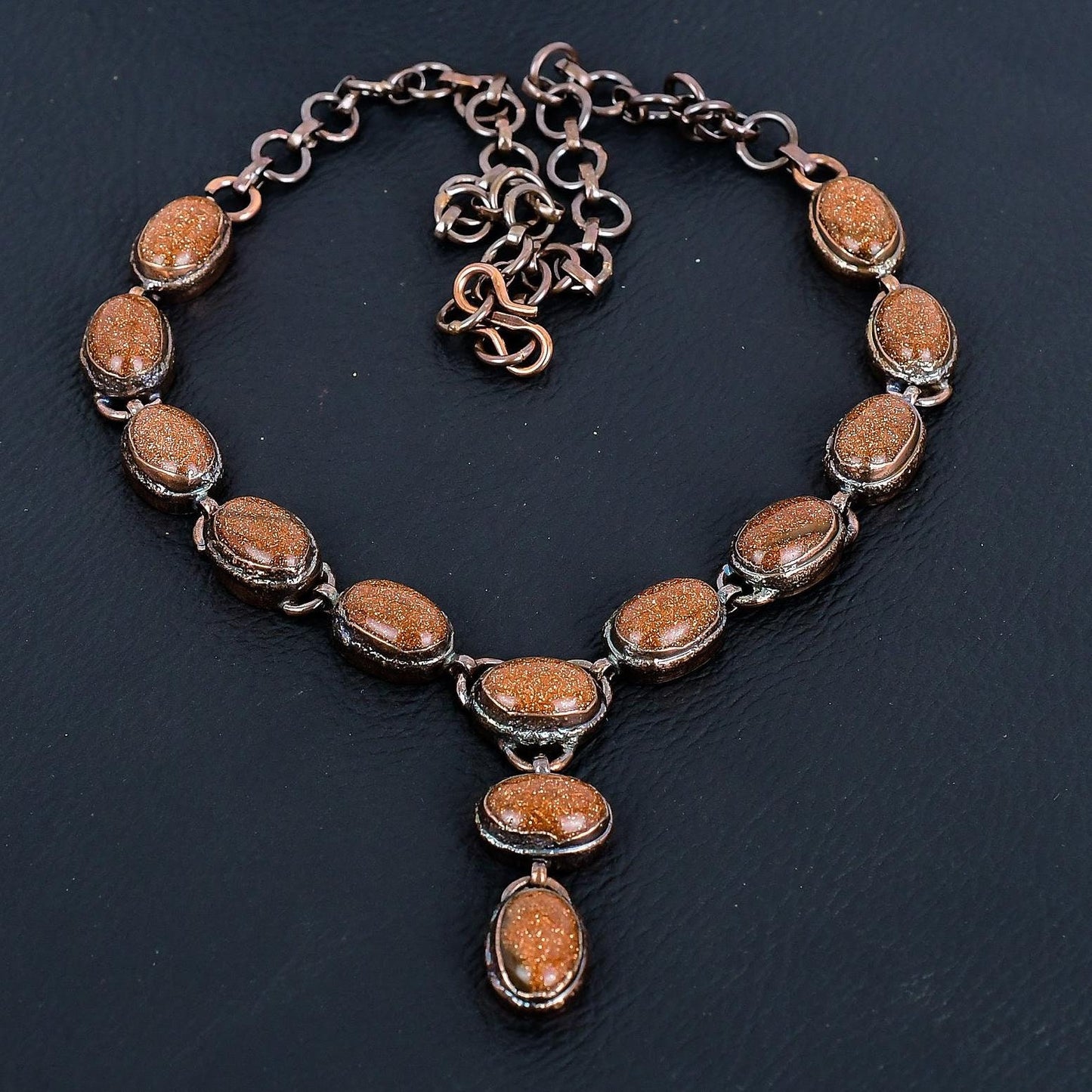 Orange Sunstone Gemstone Necklace