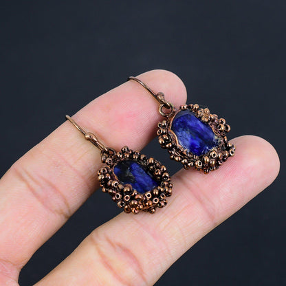 Blue Sapphire Gemstone Earrings