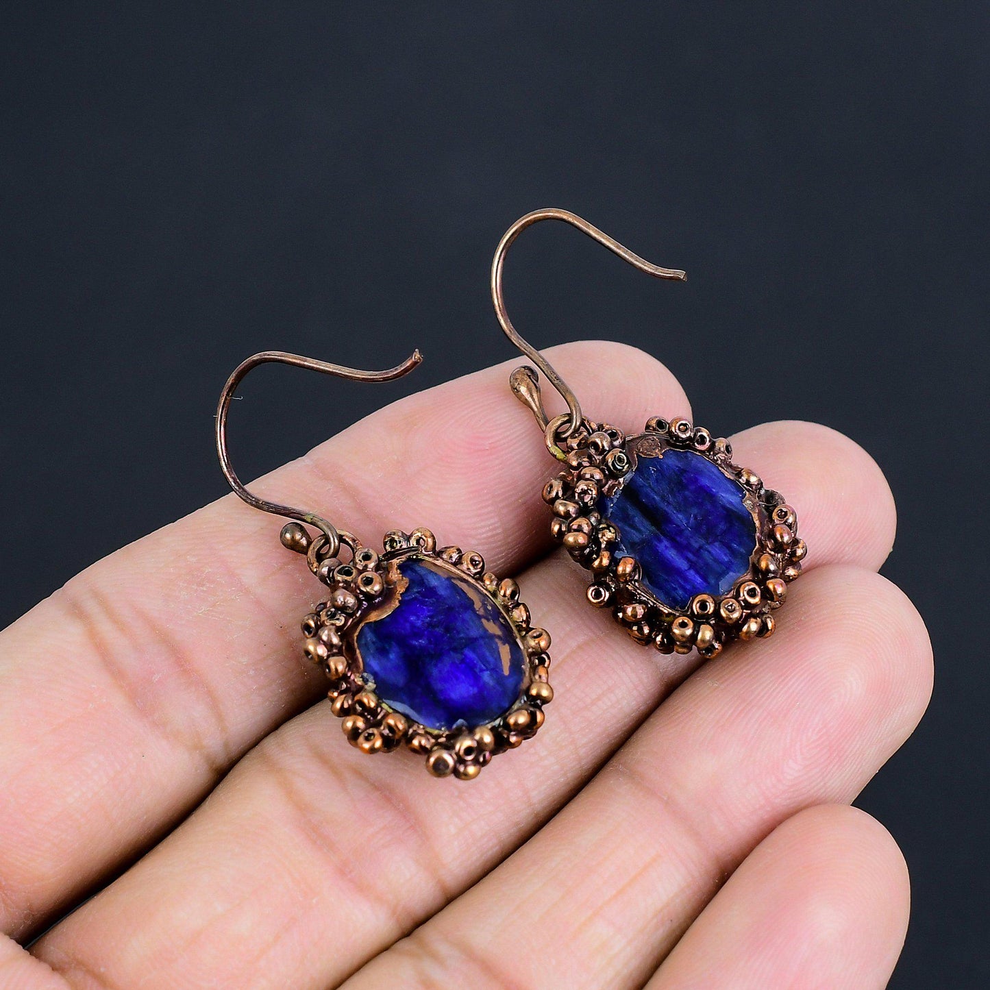 Blue Sapphire Gemstone Earrings
