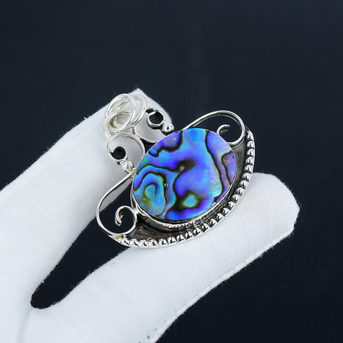 Iridescent Abalone Shell Pendant