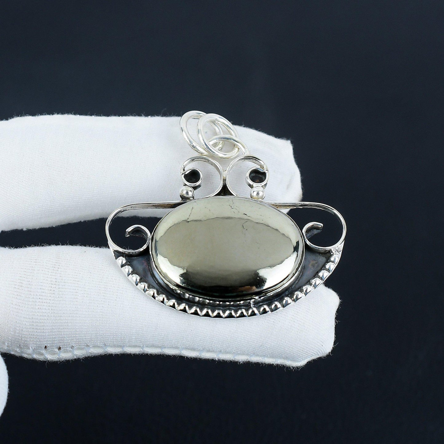 Gold Pyrite Gemstone Pendant