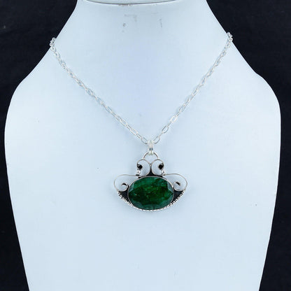 Green Emerald Gemstone Pendant