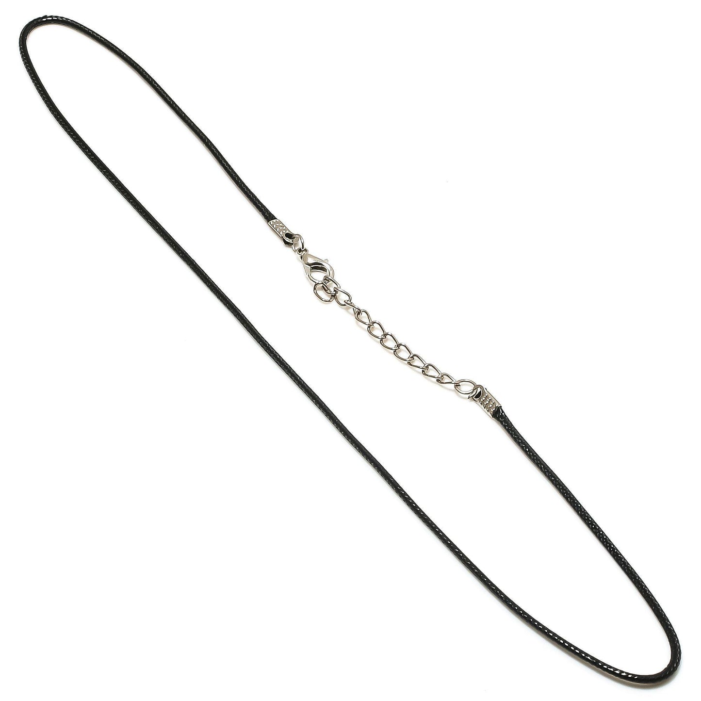 Black Adjustable Leather Pendant Cord