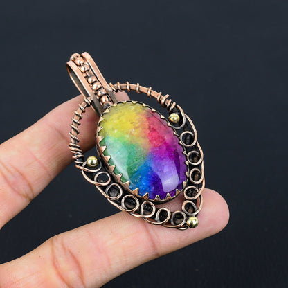 Rainbow Solar Quartz Gemstone Pendant